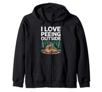 Design divertente con scritta "I Love Peeing Outer" Felpa con Cappuccio