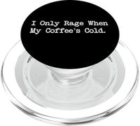Design divertente con scritta "I Only Rage When My Coffee's Cold Gamer" PopSockets PopGrip per MagSafe