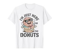 Design Divertente con Scritta I'm Just Here for The Donuts (Lingua Italiana Non Garantita) Maglietta