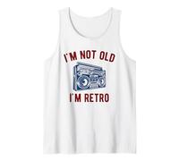 Design Divertente con Scritta I'm Not Old I'm Retro Boom Box Canotta