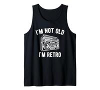 Design Divertente con Scritta I'm Not Old I'm Retro Boom Box Canotta