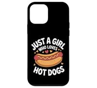 Design divertente con scritta "Just A Girl Who Loves Hot Dog" Custodia per iPhone 12 mini