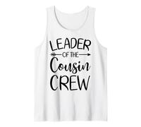 Design divertente con scritta "Leader of the Cousin Crew", per bambini, donne, uomini, ragazze Canotta