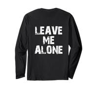 Design Divertente con Scritta Leave Me Alone Maglia a Manica