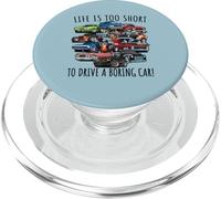 Design divertente con scritta "Life Is Too Short to Drive a Boring Car" PopSockets PopGrip per MagSafe