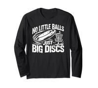 Design Divertente con Scritta No Little Balls Just Big Discs Maglia a Manica