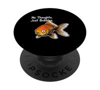 Design divertente con scritta "No Thoughts Just Bubbles" PopSockets PopGrip Adesivo