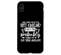 Design divertente con scritta "Some Things Are Better Left Unsaid Funny Sarcasm Custodia per iPhone XS Max
