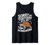 Design divertente con scritta "Sorry My Tortoise Ate My Homework" Canotta