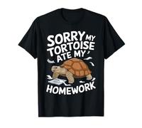 Design divertente con scritta "Sorry My Tortoise Ate My Homework" Maglietta