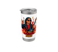 Design divertente con scritta "The Rocker Dad" Bicchiere termico in acciaio inox doppia parete