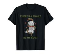 Design Divertente con Scritta There's A Snake in My Boot Maglietta