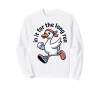 Design Divertente da Jogging in It for The Long Run Goose Running Felpa
