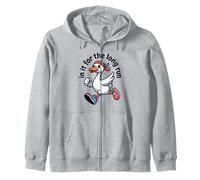 Design Divertente da Jogging in It for The Long Run Goose Running Felpa con Cappuccio