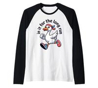 Design Divertente da Jogging in It for The Long Run Goose Running Maglia con Maniche Raglan
