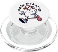 Design divertente da jogging in It for The Long Run Goose Running PopSockets PopGrip per MagSafe