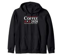 Design Divertente della Parodia della Campagna elettorale del caffè 2028 Felpa con Cappuccio
