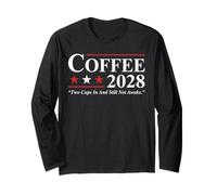 Design Divertente della Parodia della Campagna elettorale del caffè 2028 Maglia a Manica