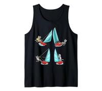 Design divertente per amanti dei gatti a vela Canotta