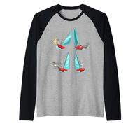 Design divertente per amanti dei gatti a vela Maglia con Maniche Raglan