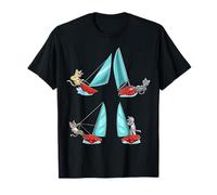 Design divertente per amanti dei gatti a vela Maglietta