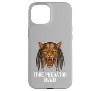 Design divertente per amanti dei gatti e papà con scritta "The True Predator Dad" Custodia per iPhone 15
