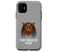 Design divertente per amanti dei gatti e papà con scritta "The True Predator Dad" Custodia per iPhone 11