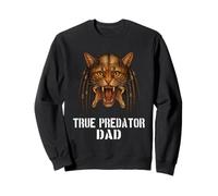 Design divertente per amanti dei gatti e papà con scritta "The True Predator Dad" Felpa
