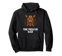 Design divertente per amanti dei gatti e papà con scritta "The True Predator Dad" Felpa con Cappuccio