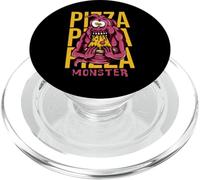 Design divertente per amanti del cibo con mostro della pizza PopSockets PopGrip per MagSafe