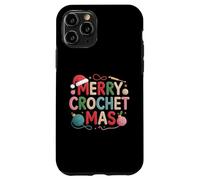 Design divertente per amanti dell'uncinetto con scritta "Merry Crotchet mas" Custodia per iPhone 11 Pro