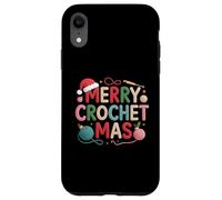 Design divertente per amanti dell'uncinetto con scritta "Merry Crotchet mas" Custodia per iPhone XR