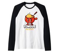 Design Divertente per Gli Amanti del Formaggio Maglia con Maniche Raglan