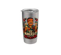 Design divertente per nonni messicani El Abuelo Bicchiere termico in acciaio inox doppia parete