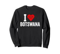 Design divertente retrò I Love Botswana con un cuore rosso Felpa