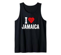 Design divertente retrò I Love Jamaica con un cuore rosso Canotta