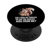 Design divertente scoiattolo con ghianda Did I Hide My Snacks PopSockets PopGrip Adesivo