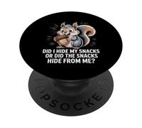 Design divertente scoiattolo con ghianda Did I Hide My Snacks PopSockets PopGrip Adesivo