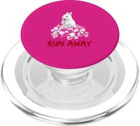 Design divertente unisex con coniglietto Run Away PopSockets PopGrip per MagSafe