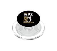 Design divertente "Why Run And Puke When You Can Throw And Eat" PopSockets PopGrip per MagSafe