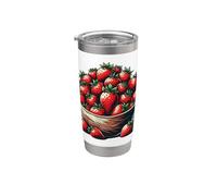 Design dolce fragola: estetica Y2K Bicchiere termico in acciaio inox doppia parete
