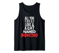 Design Domino con Nome del Gatto - all You Need is Love! Canotta