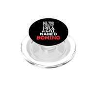 Design Domino con nome del gatto - All You Need is Love! PopSockets PopGrip per MagSafe