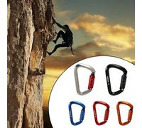 Design elegante 25KN moschettone resistente con sistema di bloccaggio a vite liscio per arrampicatori (rosso)