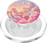 Design elegante con nuvola da sogno e cielo rosa PopSockets PopGrip per MagSafe