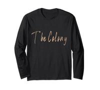 Design elegante vintage Colony Texas Maglia a Manica