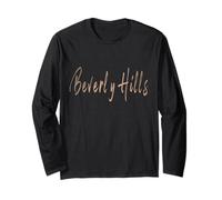 Design elegante vintage di Beverly Hills California Maglia a Manica