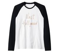 Design elegante vintage West Hollywood California Maglia con Maniche Raglan