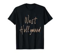 Design elegante vintage West Hollywood California Maglietta