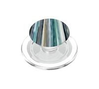 Design estetico a tema costiero grigio verde strisce PopSockets PopGrip per MagSafe